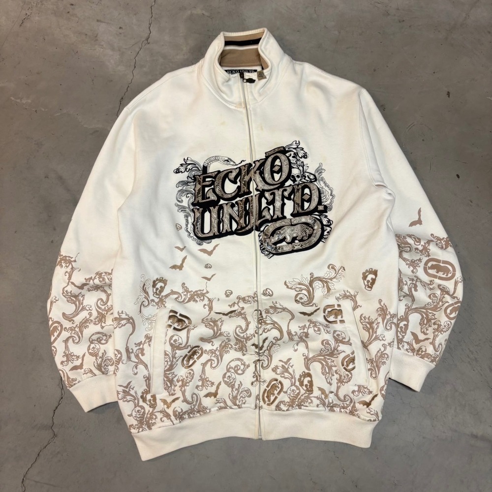 Vintage y2k Jesse Pinkman Ecko Unlimted All Over Print Zip Up Jacket